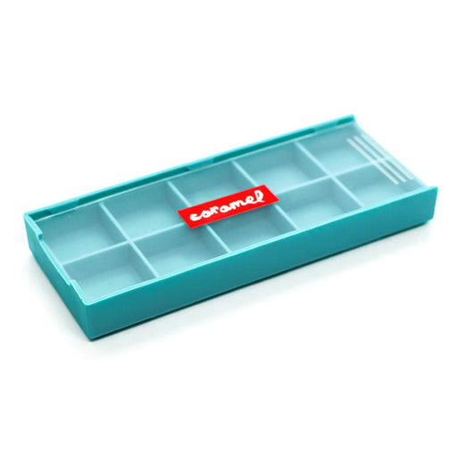 Aqua small organizing box - Caramel Fingerboards - Fingerboard store