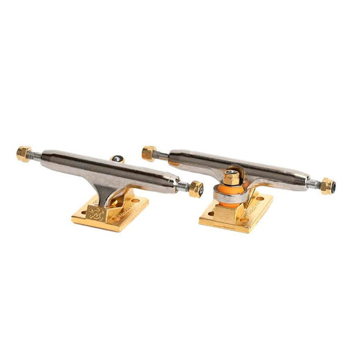 Blackriver Pro Fingerboard Trucks - silver/gold 3.0 36mm - Caramel Fingerboards - Fingerboard store