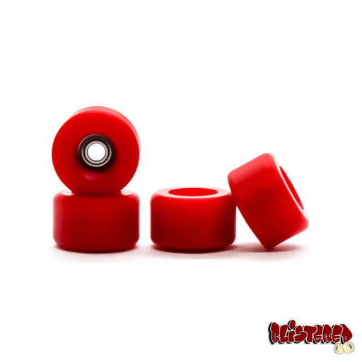 Blistered red fingerboard wheels 7.5mm - Caramel Fingerboards - Fingerboard store