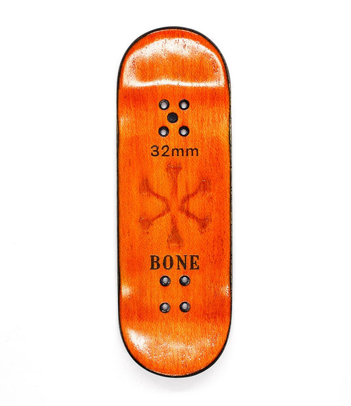 Bone abstract fingerboard deck 32mm - Caramel Fingerboards - Fingerboard store