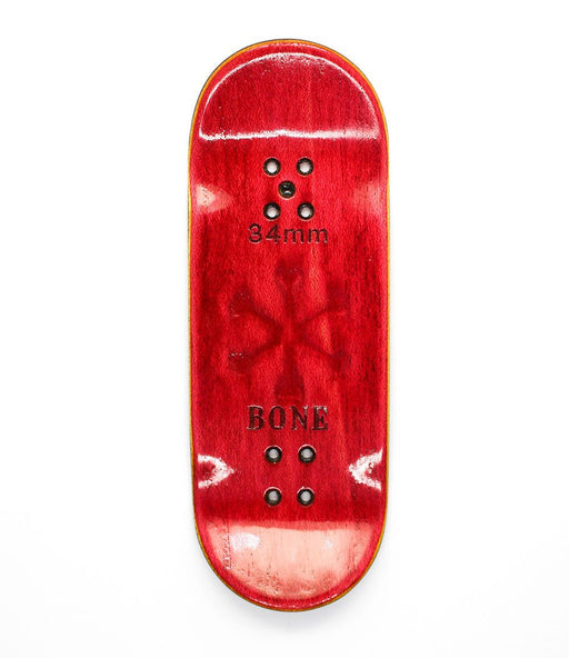 Bone black and red fingerboard deck 34mm - Caramel Fingerboards - Fingerboard store