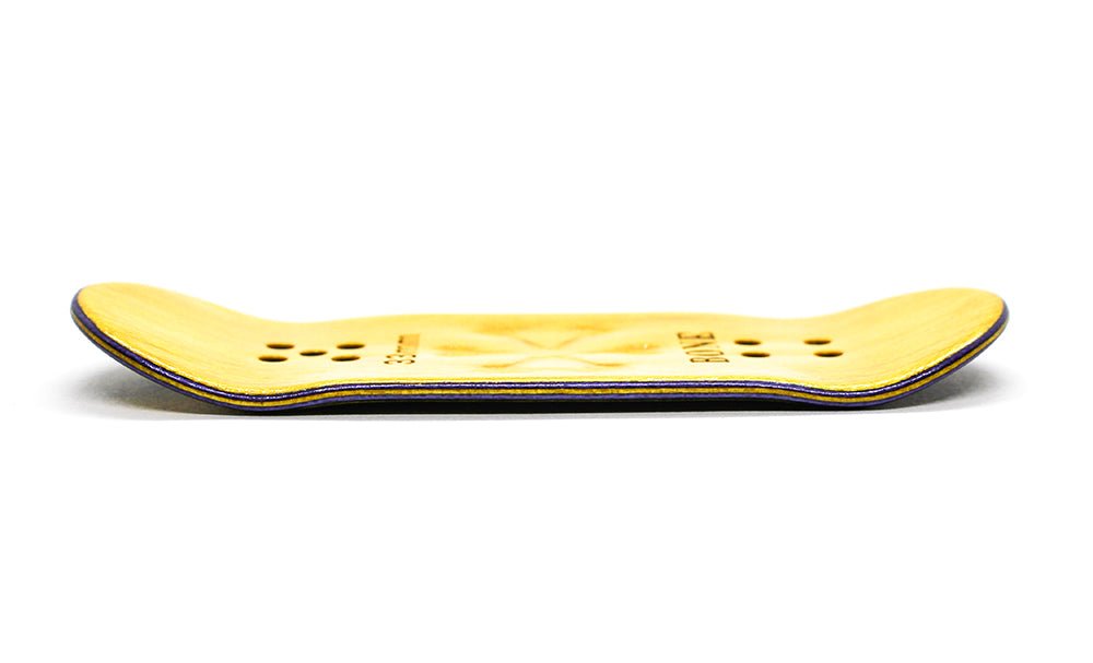 Bone black and yellow fingerboard deck 33mm - Caramel Fingerboards - Fingerboard store