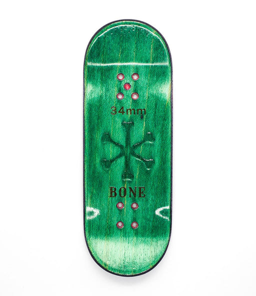 Bone green logo fingerboard deck 34mm - Caramel Fingerboards - Fingerboard store