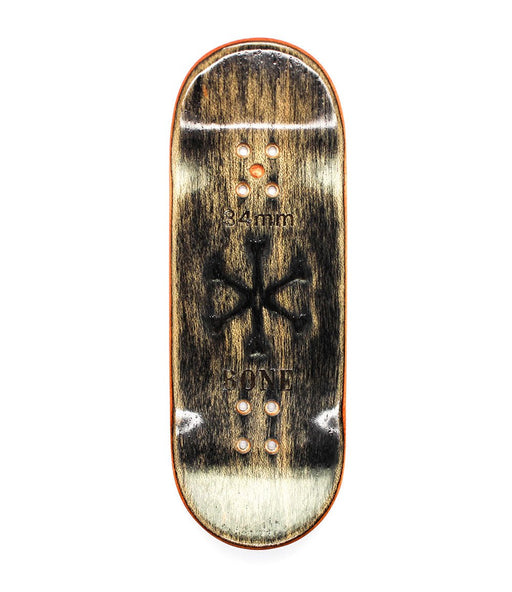 Bone grey logo fingerboard deck 34mm - Caramel Fingerboards - Fingerboard store