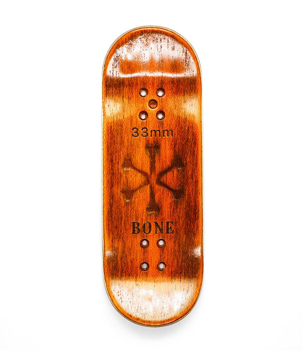 Bone light brown logo fingerboard deck 33mm - Caramel Fingerboards - Fingerboard store