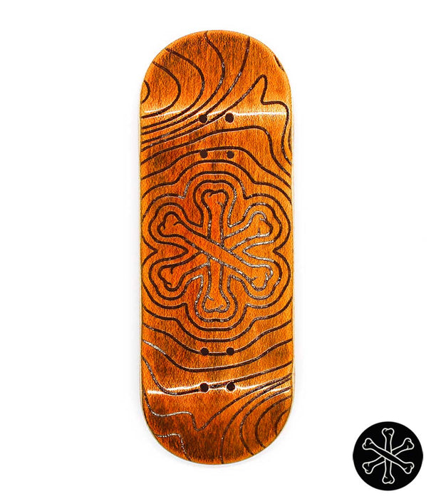 Bone light brown logo fingerboard deck 33mm - Caramel Fingerboards - Fingerboard store