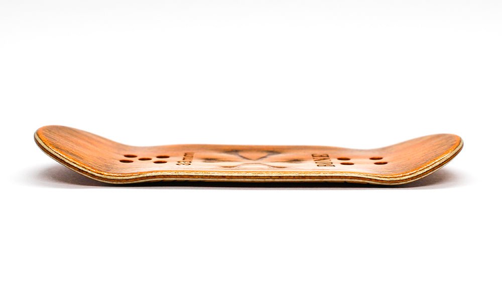 Bone light brown logo fingerboard deck 33mm - Caramel Fingerboards - Fingerboard store