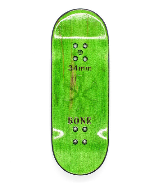 Bone lime and black fingerboard deck 34mm - Caramel Fingerboards - Fingerboard store