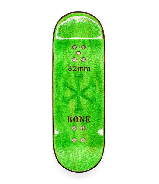 Bone lime logo fingerboard deck 32mm - Caramel Fingerboards - Fingerboard store