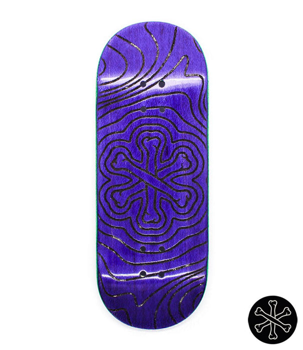 Bone purple logo fingerboard deck 34mm - Caramel Fingerboards - Fingerboard store