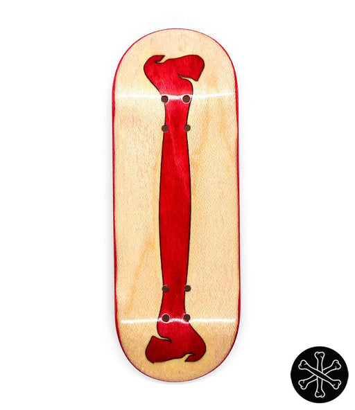 Bone red bone split - ply fingerboard deck 33mm - Caramel Fingerboards - Fingerboard store