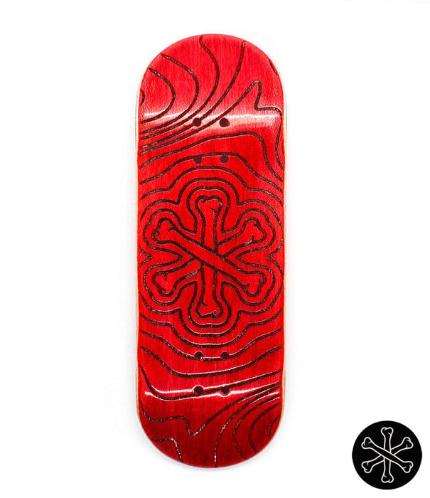 Bone red logo fingerboard deck 32mm - Caramel Fingerboards - Fingerboard store