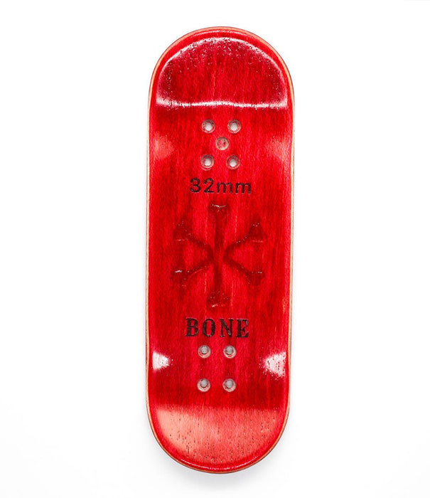 Bone red logo fingerboard deck 32mm - Caramel Fingerboards - Fingerboard store