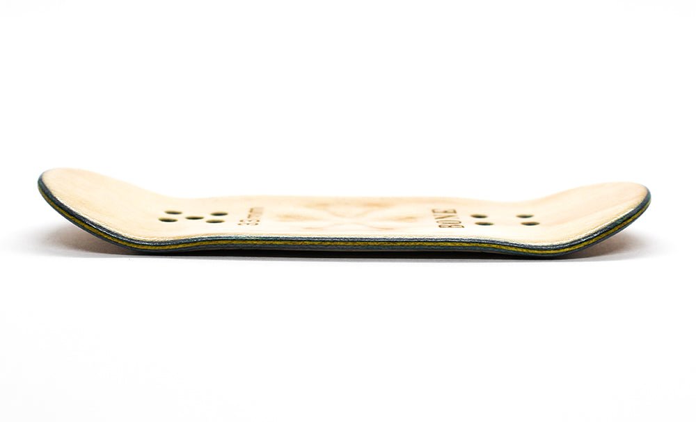 Bone wood logo fingerboard deck 33mm - Caramel Fingerboards - Fingerboard store