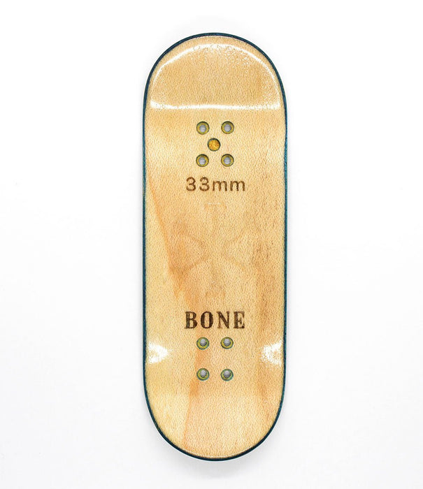 Bone wood logo fingerboard deck 33mm - Caramel Fingerboards - Fingerboard store