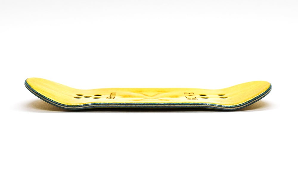 Bone yellow logo fingerboard deck 33mm - Caramel Fingerboards - Fingerboard store