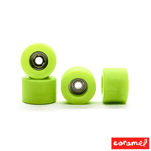 Caramel lime wheels 7mm 70D - Caramel Fingerboards - Fingerboard store