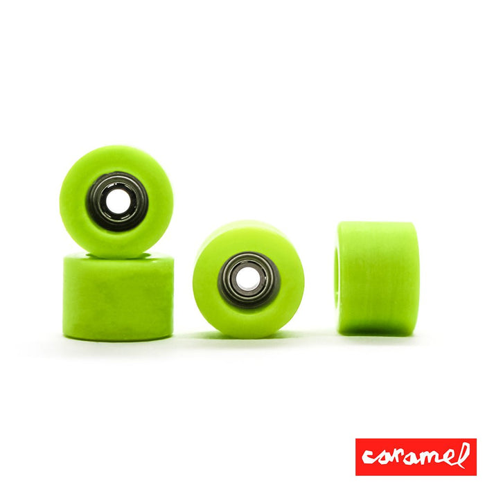 Caramel lime wheels 7mm 70D - Caramel Fingerboards - Fingerboard store