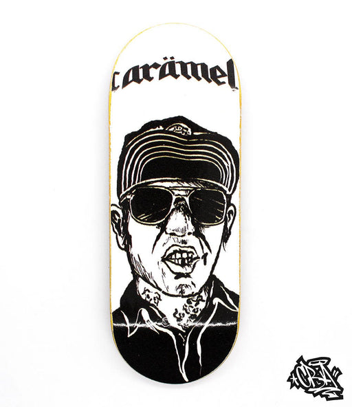 Cba x Caramel Duane Peters fingerboad deck 34mm - Caramel Fingerboards - Fingerboard store