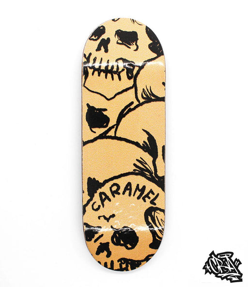 Cba x Caramel skulls fingerboard deck 30mm - Caramel Fingerboards - Fingerboard store