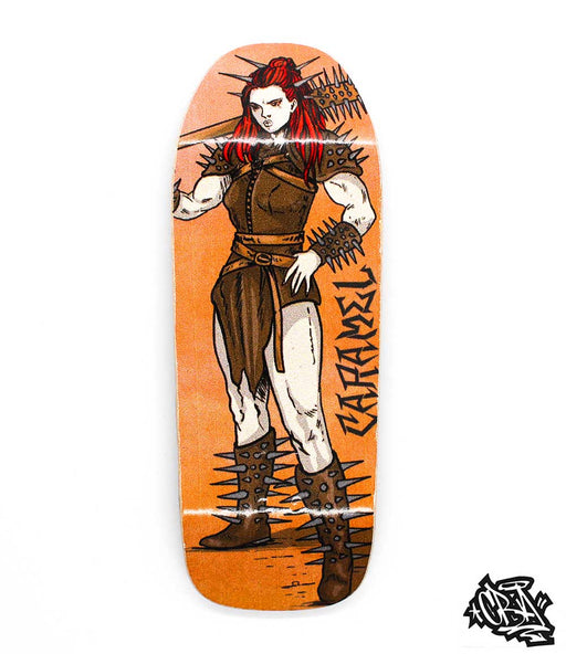 Cba x Caramel warrior woman old school deck 34mm - Caramel Fingerboards - Fingerboard store