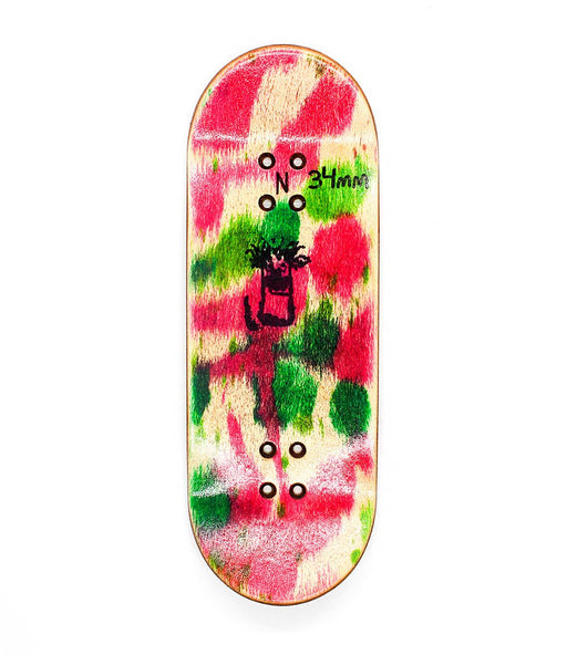 Clown abstract painting fingerboard deck 34mm - Caramel Fingerboards - Fingerboard store