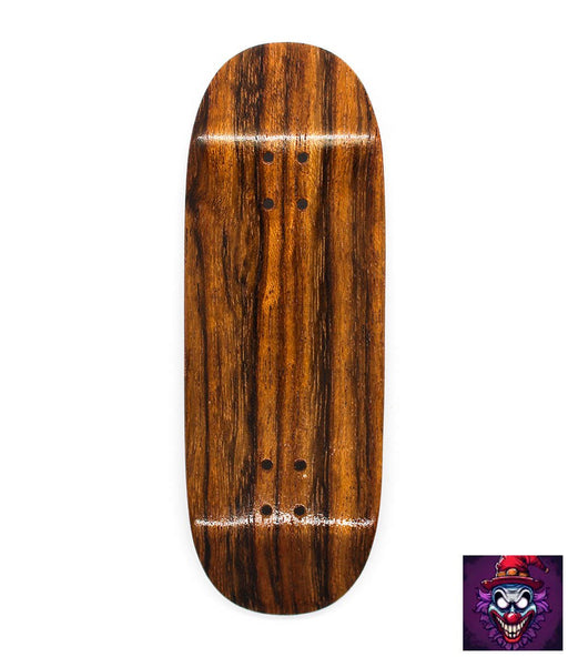 Clown dark wood grain fingerboard deck 33mm - Caramel Fingerboards - Fingerboard store