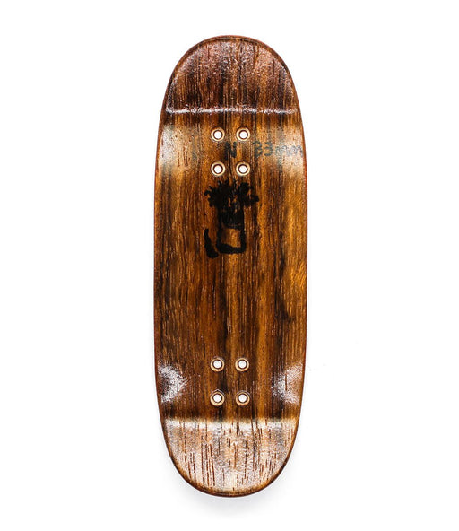 Clown dark wood grain fingerboard deck 33mm - Caramel Fingerboards - Fingerboard store