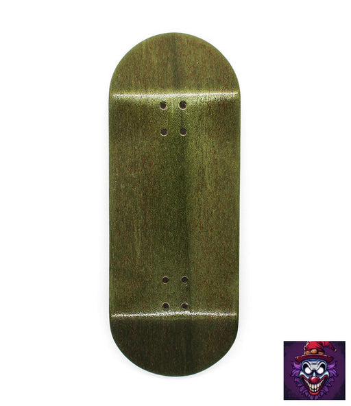 Clown green blank fingerboard deck 38mm - Caramel Fingerboards - Fingerboard store