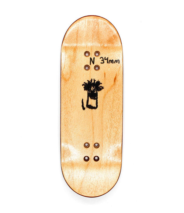 Clown orange split - ply fingerboard deck 34mm - Caramel Fingerboards - Fingerboard store