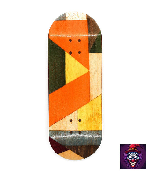 Clown orange split - ply fingerboard deck 34mm - Caramel Fingerboards - Fingerboard store