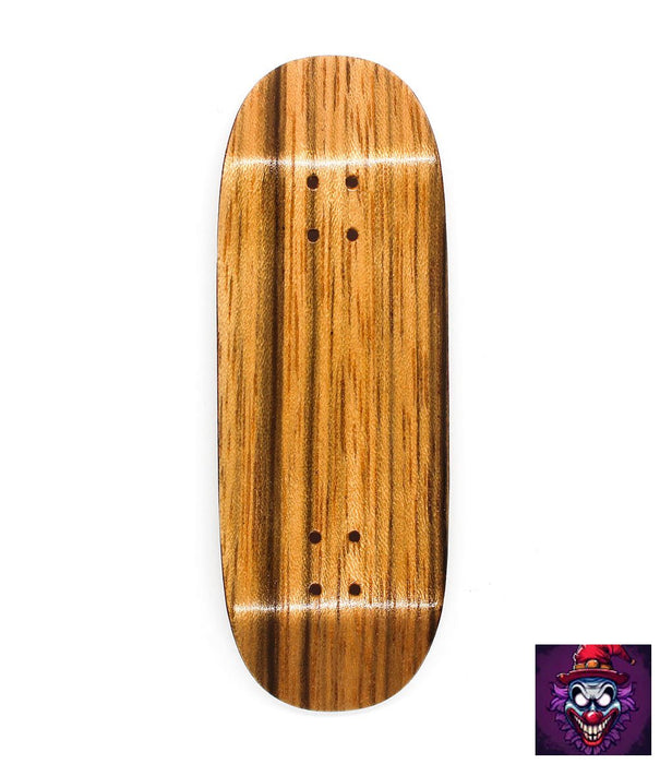 Clown wood grain fingerboard deck 33mm - Caramel Fingerboards - Fingerboard store