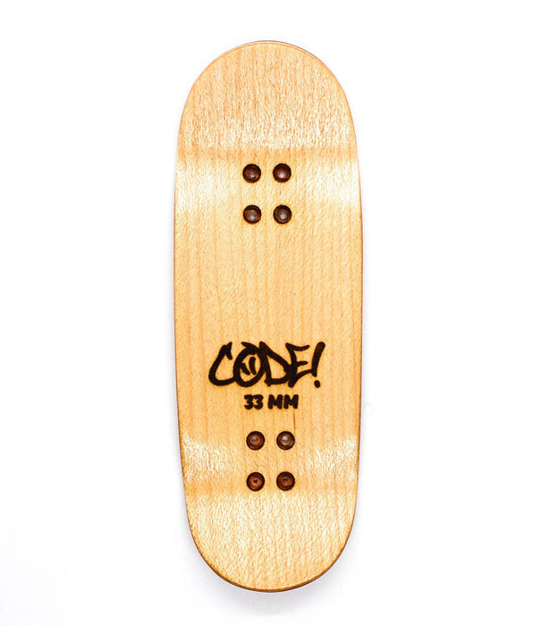 Code black/red fingerboard split - ply deck 33mm - Caramel Fingerboards - Fingerboard store