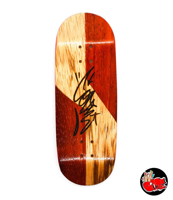 Code brick fingerboard split - ply deck 33mm - Caramel Fingerboards - Fingerboard store