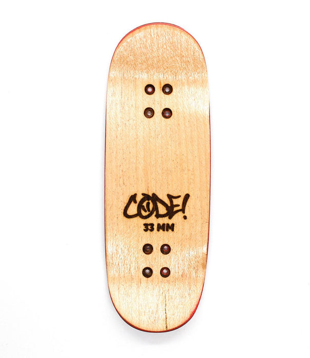 Code brick/wood fingerboard split - ply deck 33mm - Caramel Fingerboards - Fingerboard store