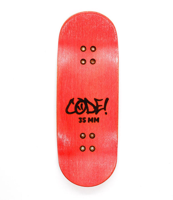 Code brown/yellow fingerboard split - ply deck 35mm - Caramel Fingerboards - Fingerboard store