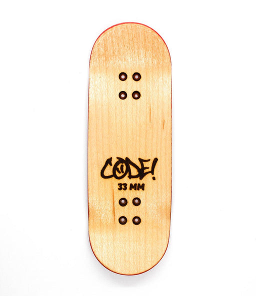 Code dark brick fingerboard split - ply deck 33mm - Caramel Fingerboards - Fingerboard store