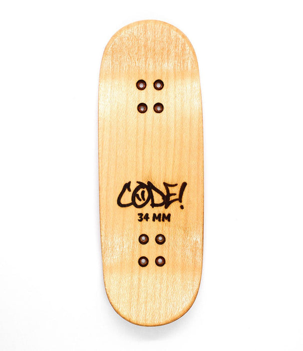 Code green/brown lines fingerboard split - ply deck 34mm - Caramel Fingerboards - Fingerboard store