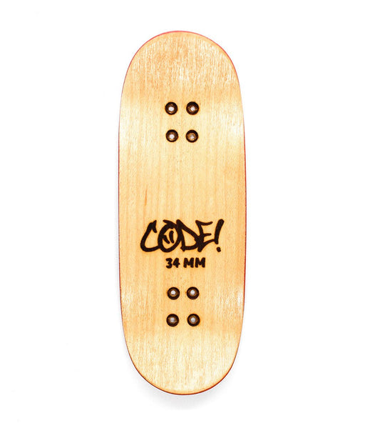 Code green/dark brown fingerboard split - ply deck 34mm - Caramel Fingerboards - Fingerboard store