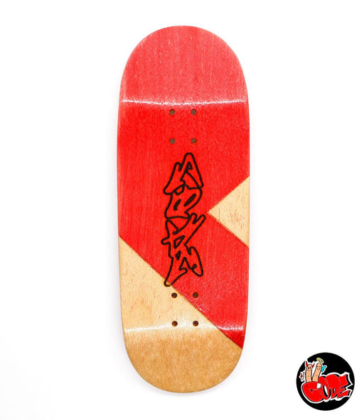 Code old pink fingerboard split - ply deck 35mm - Caramel Fingerboards - Fingerboard store