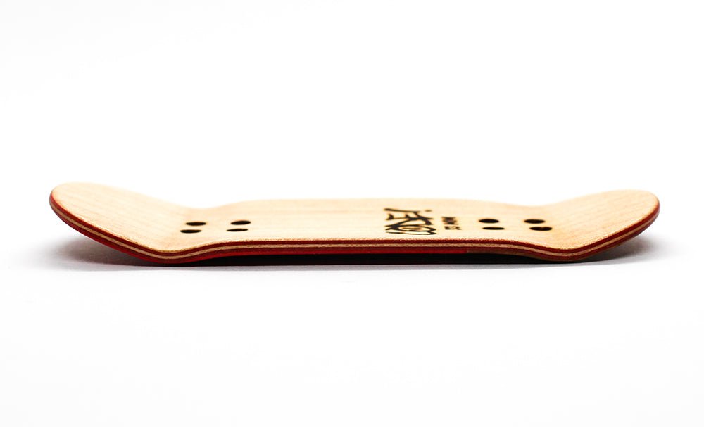 Code old red/black fingerboard split - ply deck 33mm - Caramel Fingerboards - Fingerboard store