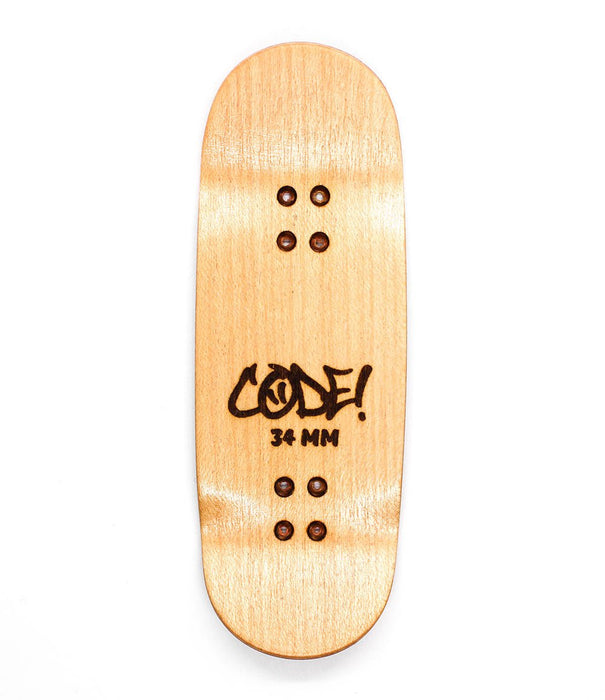 Code red and black fingerboard split - ply deck 34mm - Caramel Fingerboards - Fingerboard store