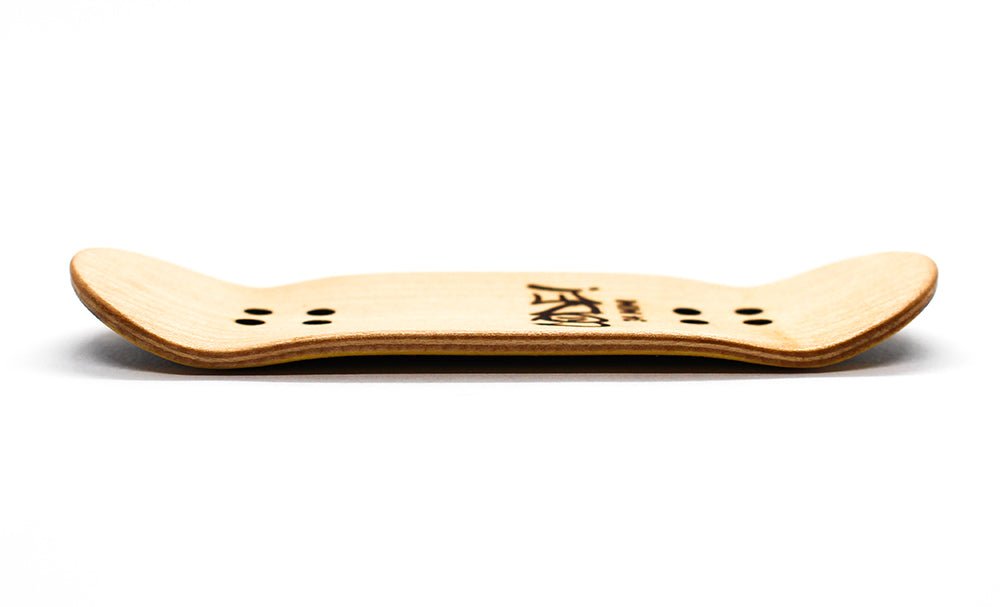 Code thick line fingerboard split - ply deck 34mm - Caramel Fingerboards - Fingerboard store