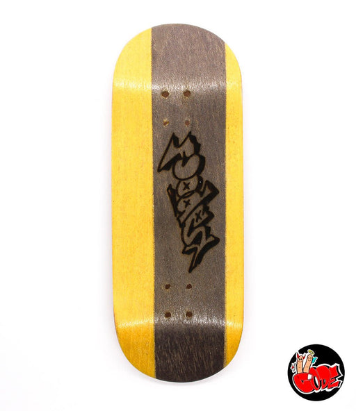 Code thick line fingerboard split - ply deck 34mm - Caramel Fingerboards - Fingerboard store