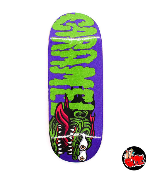 Code x Caramel ugly face fingerboard deck 34.5mm - Caramel Fingerboards - Fingerboard store