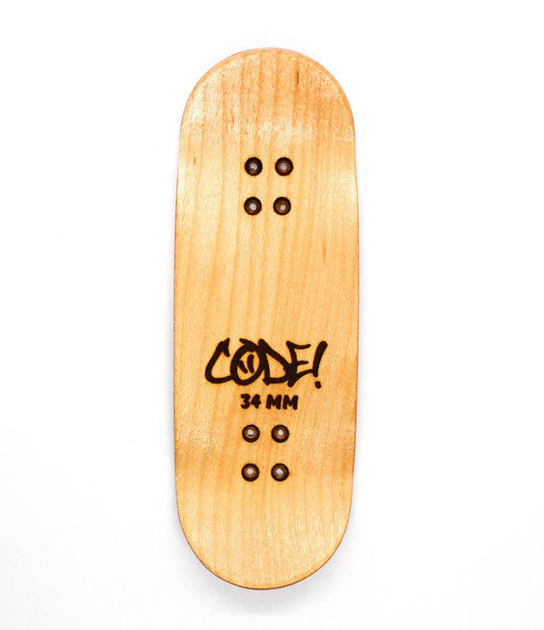 Code yellow/brown fingerboard split - ply deck 34mm - Caramel Fingerboards - Fingerboard store