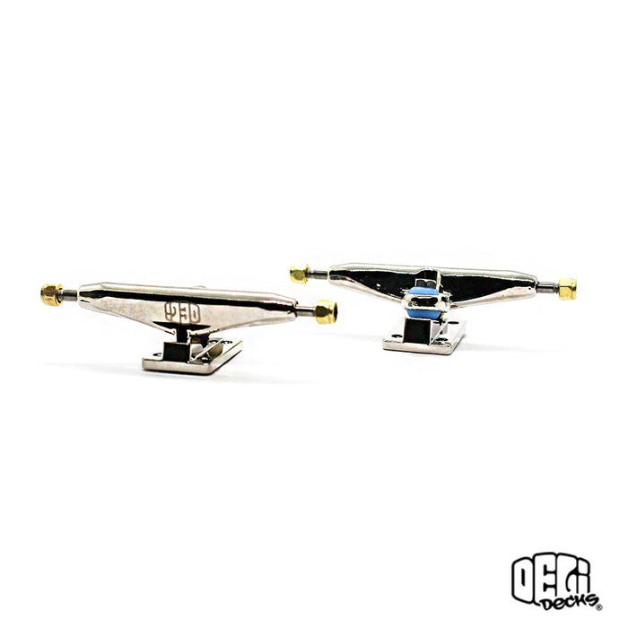 Delidecks silver fingerboard trucks - Caramel Fingerboards - Fingerboard store