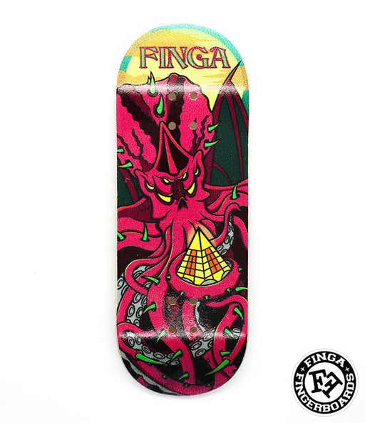 Finga fingerboard cthulhu deck 34mm - Caramel Fingerboards - Fingerboard store