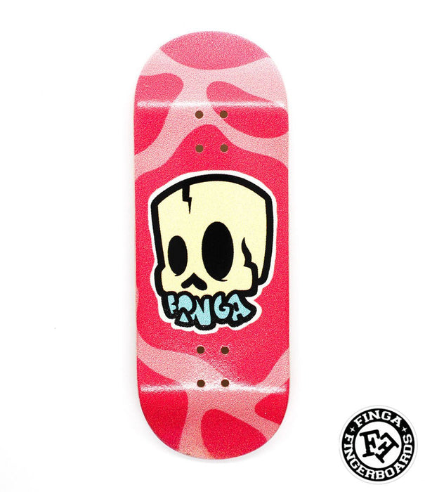 Finga fingerboard pink skull deck 34.5mm - Caramel Fingerboards - Fingerboard store