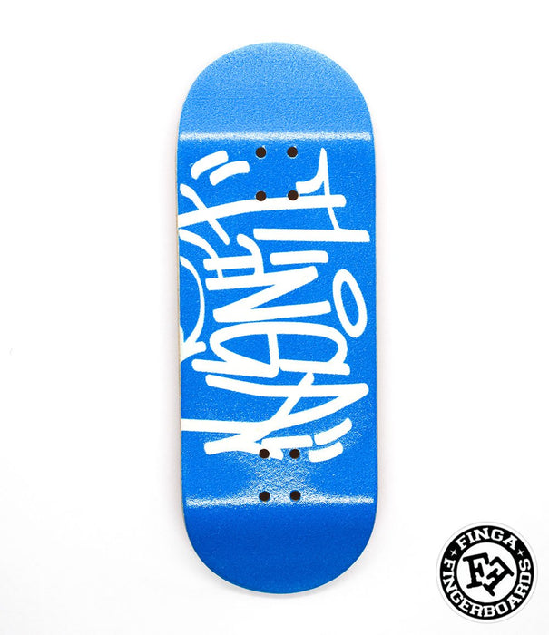 Finga fingerboard tag blue deck 34.5mm - Caramel Fingerboards - Fingerboard store